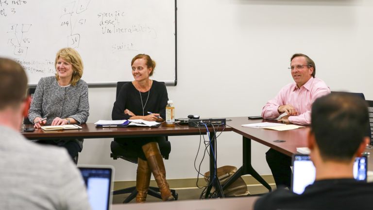 McGeorge Adjunct Professor Cathy Christian teaching the Legislative and Public Policy Clinic