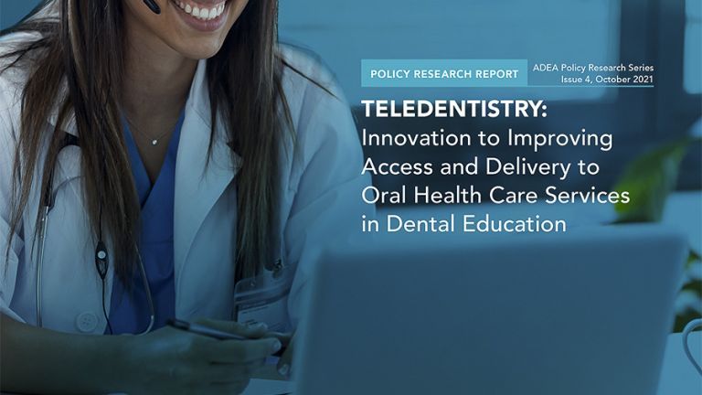 ADEA teledentistry report cover