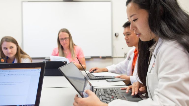 Group of PharmD students in classroom