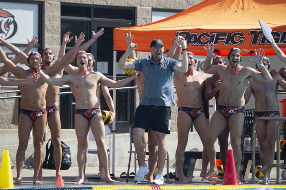 Head Coach James Graham & the Tigers celebrate after a goal