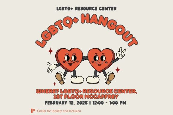 LGBTQ+ Hangout in the LGBTQ+ Lounge 12:00-1:00PM 