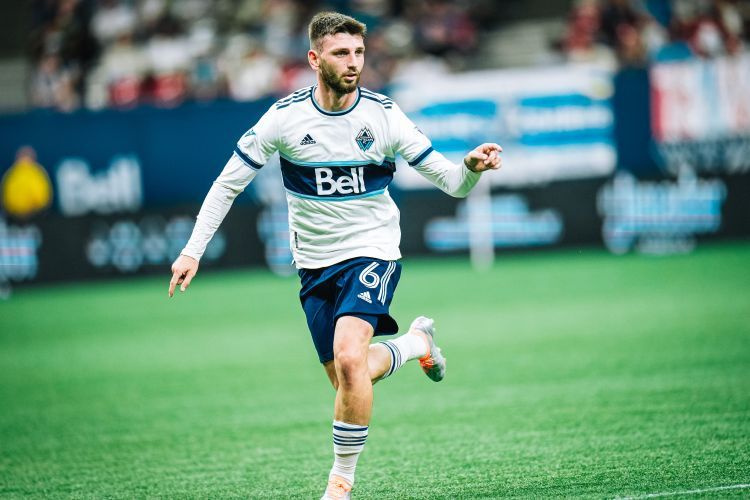 Tristan Blackmon playing for Vancouver Whitecaps.