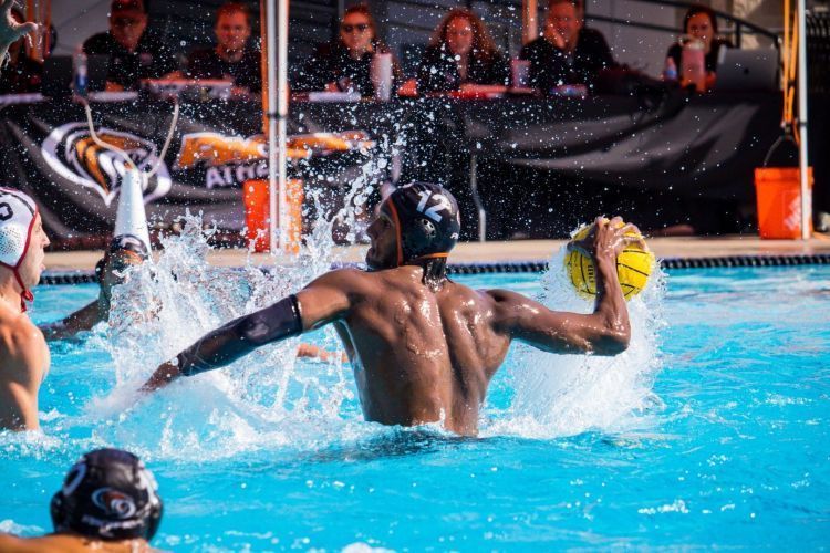 water polo player in pool