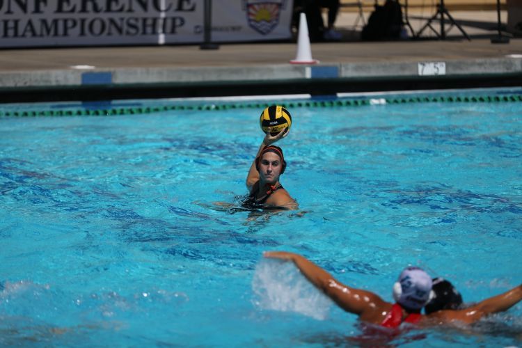 water polo player in the water