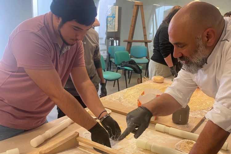 Jose Solis learns how to make pasta.