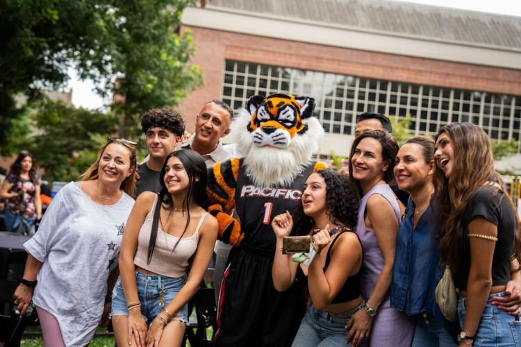 Students showcase their excitement during Pacific Welcome 2023.