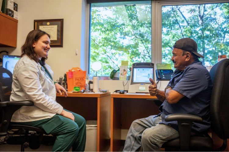 a patient is fitted for hearing aids