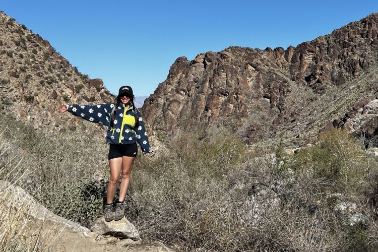 Alumna Dr. Tiffany Riley hiking