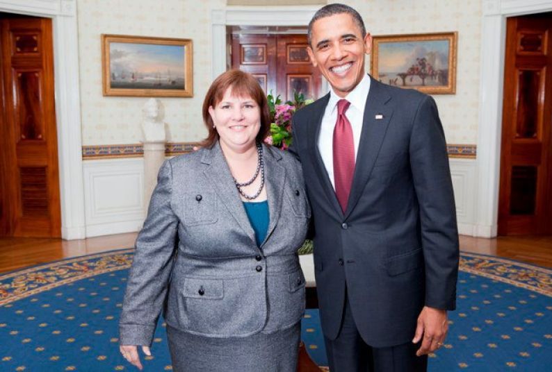 Lisa Vickers and President Obama