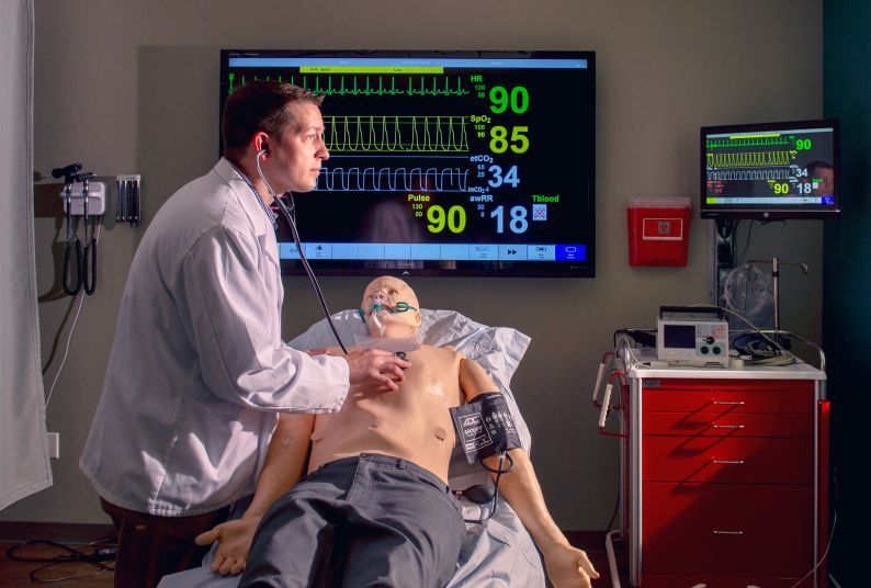 Photo of physician assistant student in a clinic