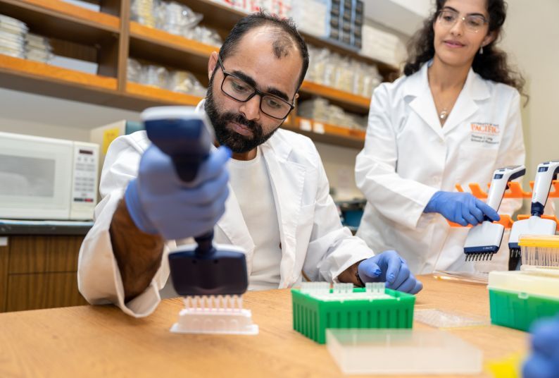 Assistant Professor Atefeh Rabiee with postdoctoral researcher Kapil Dev