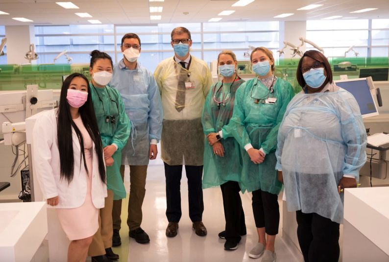 volunteers in the clinic on Veterans Day