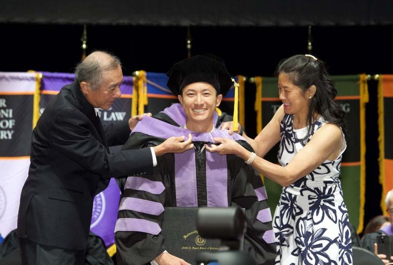 Student being honored at Commencement