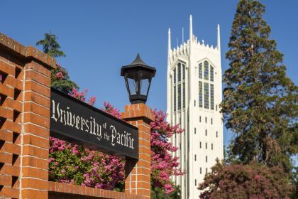 entrance to the University of the Pacific's Stockton campus