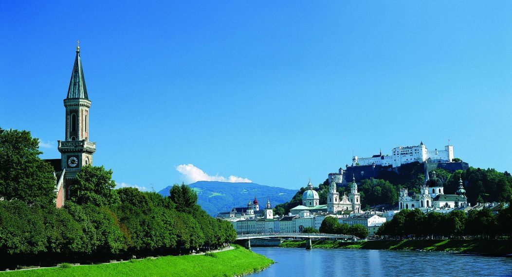 a bend in the river near salzburg, austria