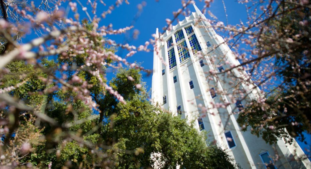 Burns Hall from below