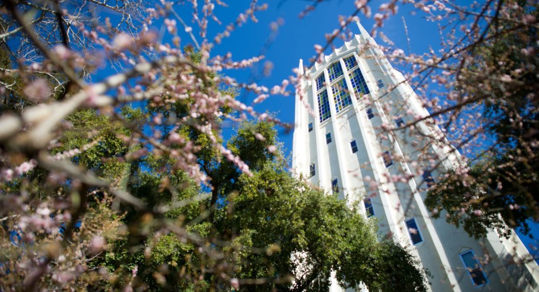 Burns Hall from below