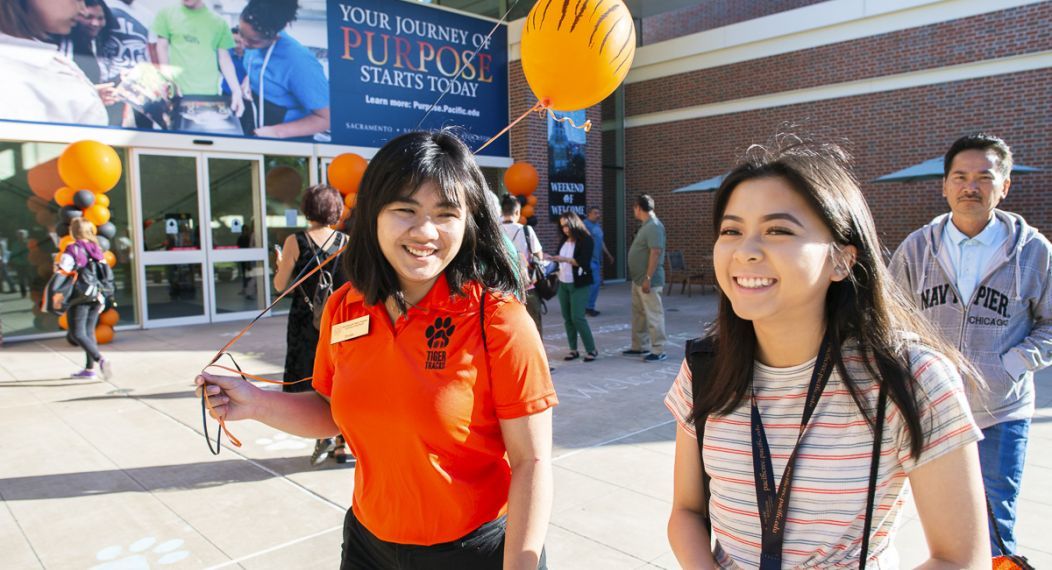 students at orientation