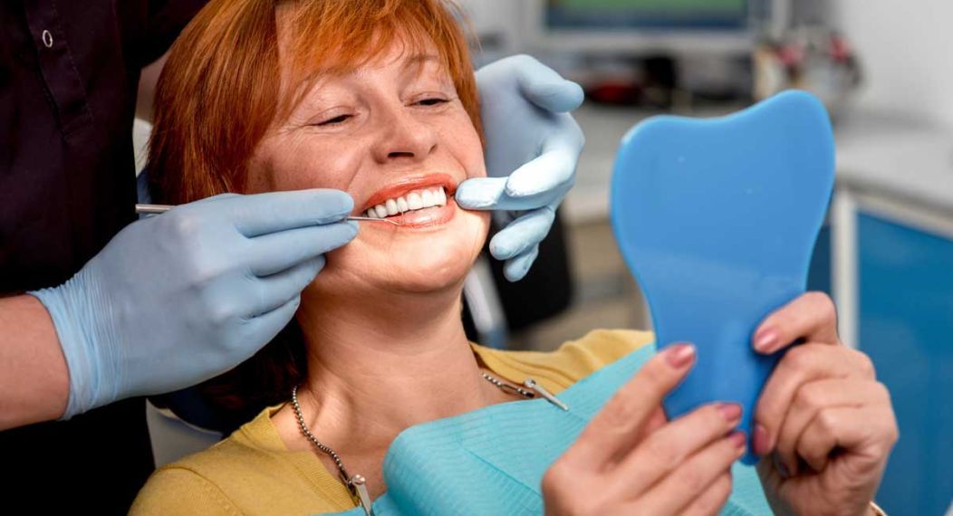 woman in dental chair