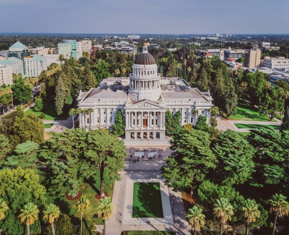 the capitol and surrounding park