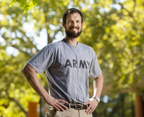 veteran student on the Sacramento campus