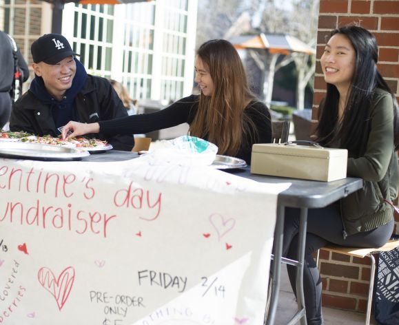 students running chocolate strawberry fundraiser