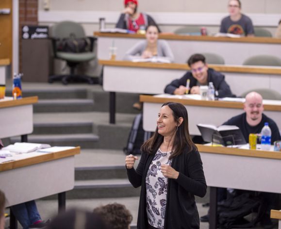 Law Professor Rachael Salcido teaches class at the McGeorge School of Law