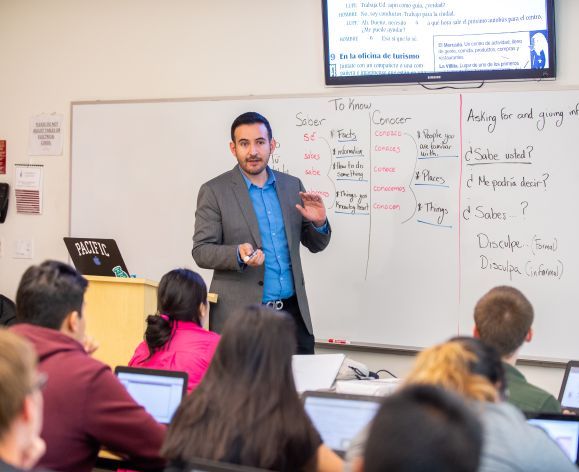 benerd alum teaching a class