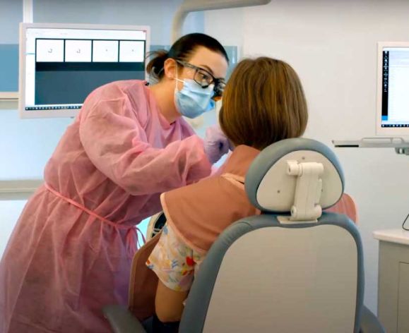 hygienist and patient