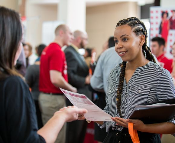 Pacific student at career fair