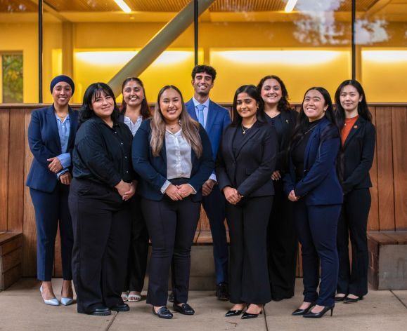 group of students posing for a photo