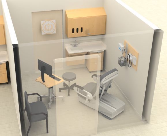 Exam room rendering