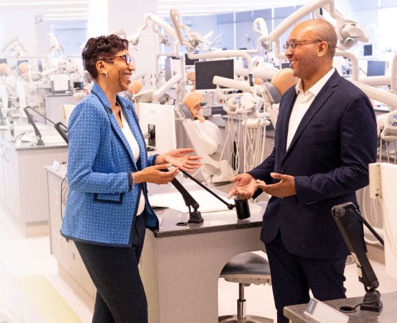 people shaking hands in a clinic